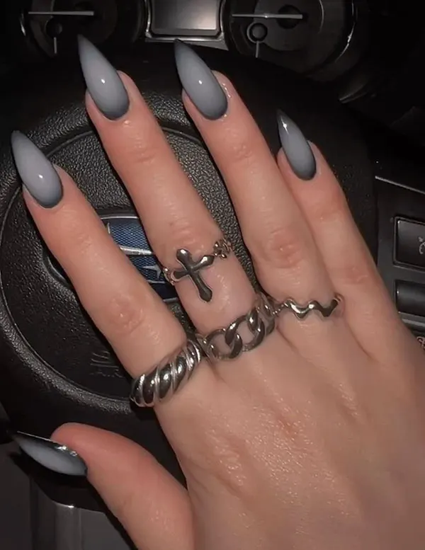 Gray nail design 20