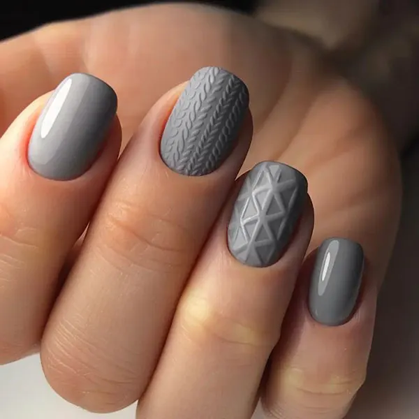 Gray nail design 22