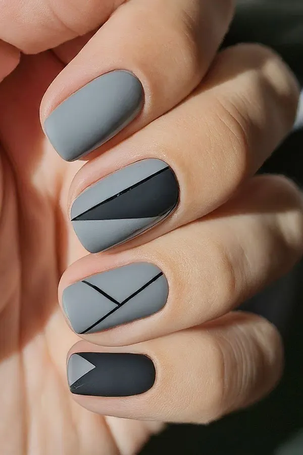 Gray nail design 23
