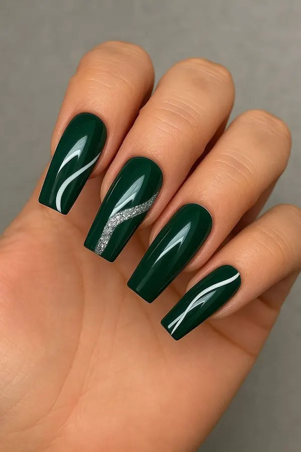 Green nail design 13