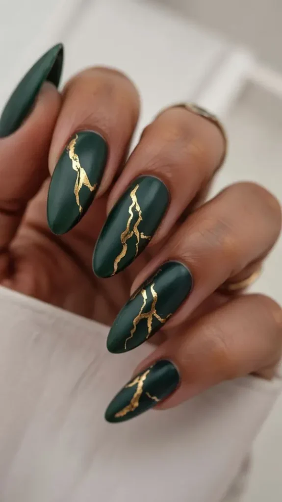 Green nail design 2