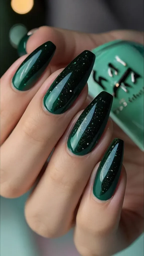 Green nail design 8