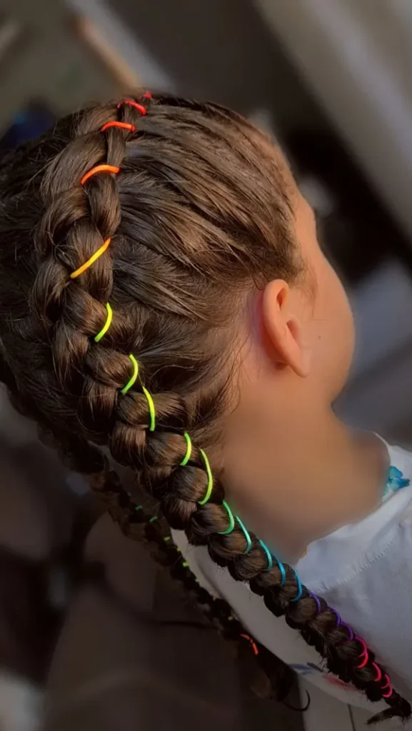 Hair weave with thread 1