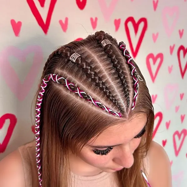 Hair weave with thread 11