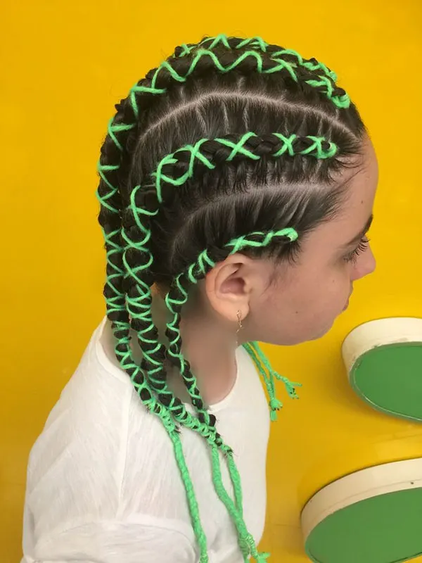 Hair weave with thread 15