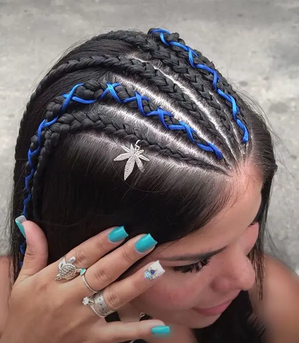 Hair weave with thread 16