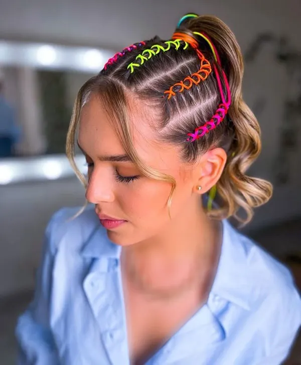 Hair weave with thread 17