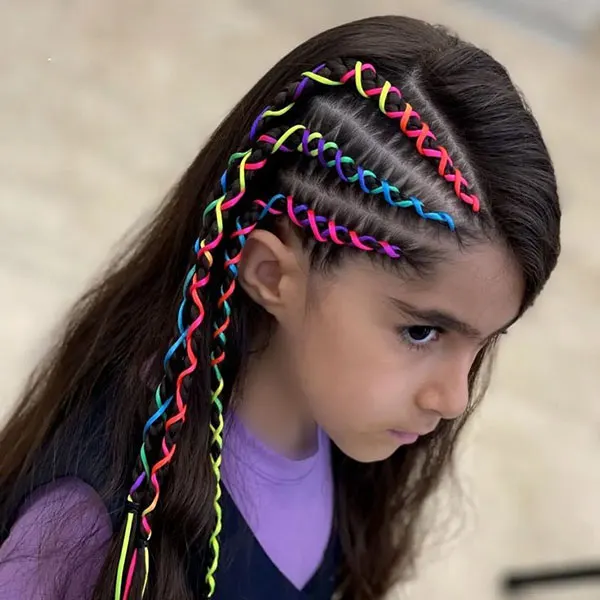 Hair weave with thread 19