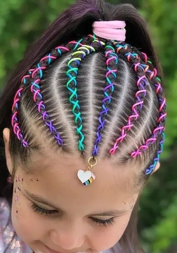Hair weave with thread 2