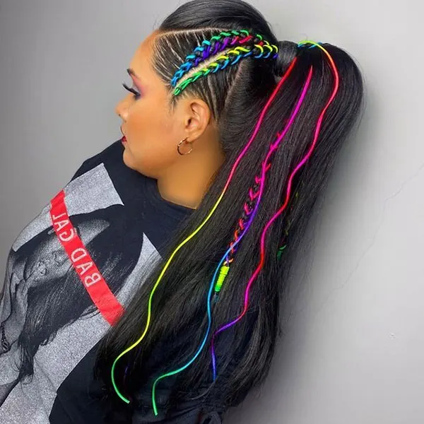 Hair weave with thread 21