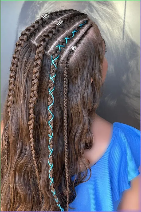 Hair weave with thread 22