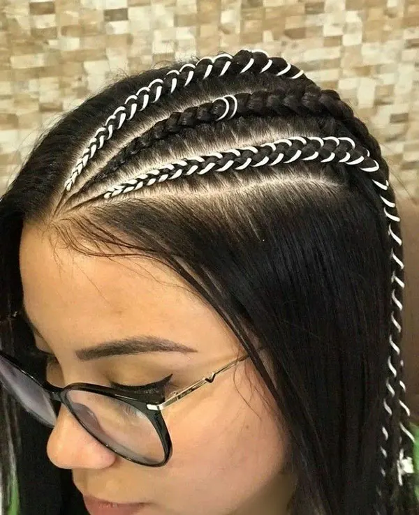 Hair weave with thread 23