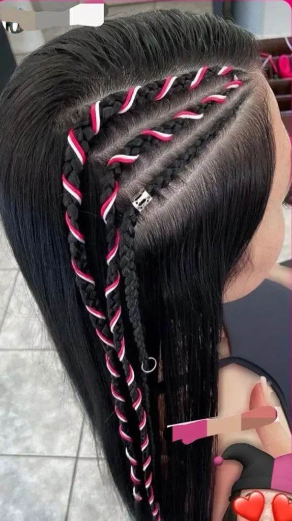 Hair weave with thread 24