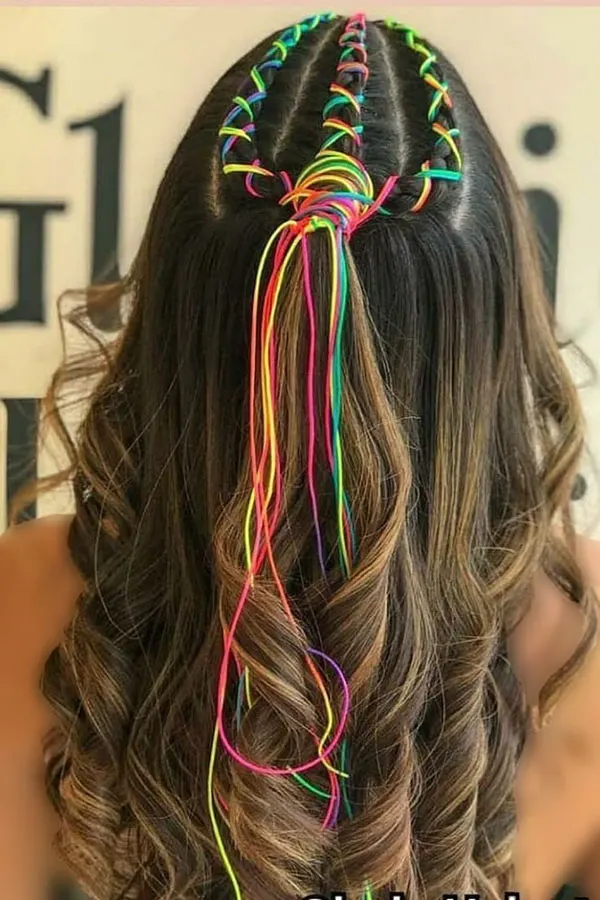 Hair weave with thread 29