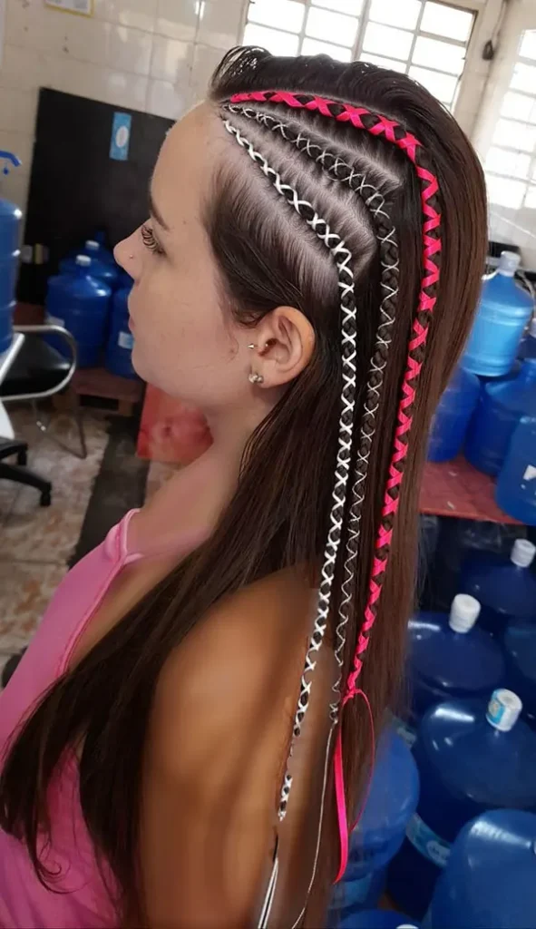 Hair weave with thread 4