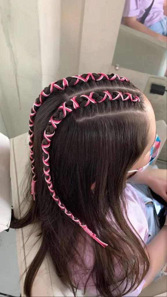 Hair weave with thread 6