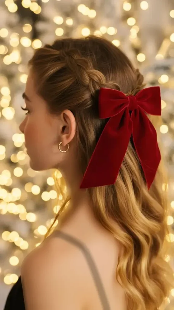 37 مدل مو با پاپیون کیوت | انتخاب بامزه برای مهمونی و قرار 😎 18 Hairstyle with a bow 14