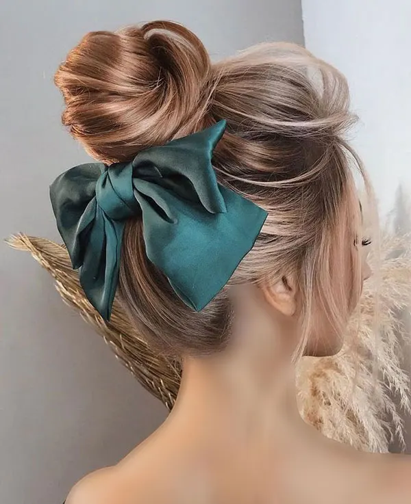 37 مدل مو با پاپیون کیوت | انتخاب بامزه برای مهمونی و قرار 😎 25 Hairstyle with a bow 19 1