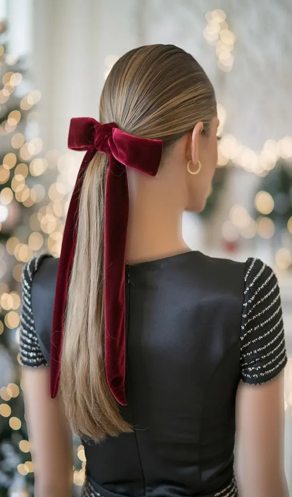 37 مدل مو با پاپیون کیوت | انتخاب بامزه برای مهمونی و قرار 😎 27 Hairstyle with a bow 29