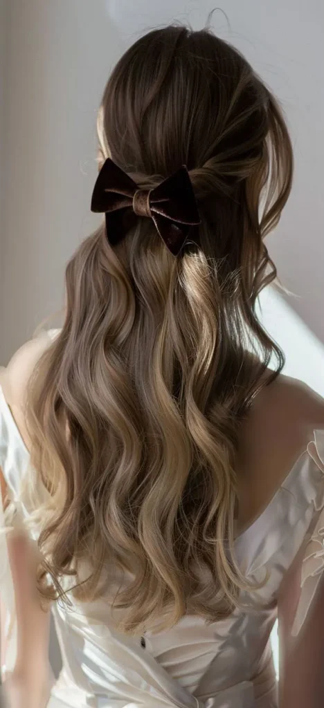 37 مدل مو با پاپیون کیوت | انتخاب بامزه برای مهمونی و قرار 😎 8 Hairstyle with a bow 3