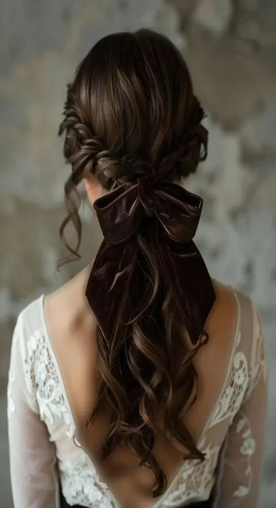 37 مدل مو با پاپیون کیوت | انتخاب بامزه برای مهمونی و قرار 😎 10 Hairstyle with a bow 5