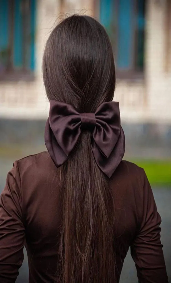 37 مدل مو با پاپیون کیوت | انتخاب بامزه برای مهمونی و قرار 😎 11 Hairstyle with a bow 6