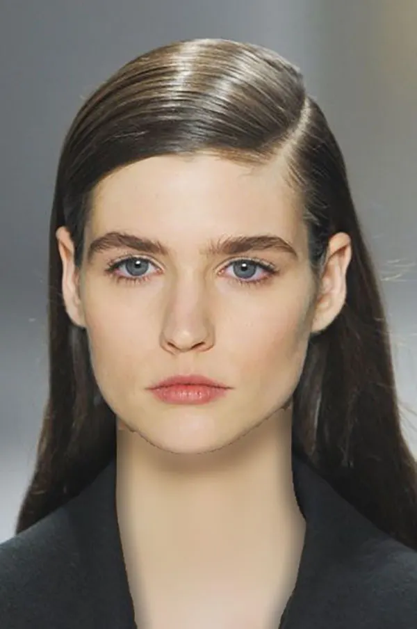 Hairstyle with a slanted parting 14