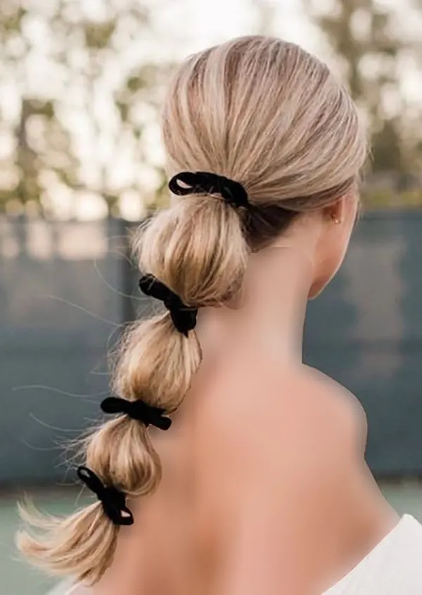 Hairstyle with elastic 18