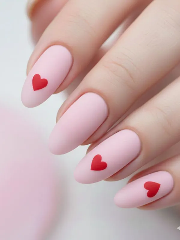 33 طرح ناخن قلبی دخترانه؛ وقتی جزئیات کوچیک، حالِ دلتو لو میده 💅 25 Heart nail design 21