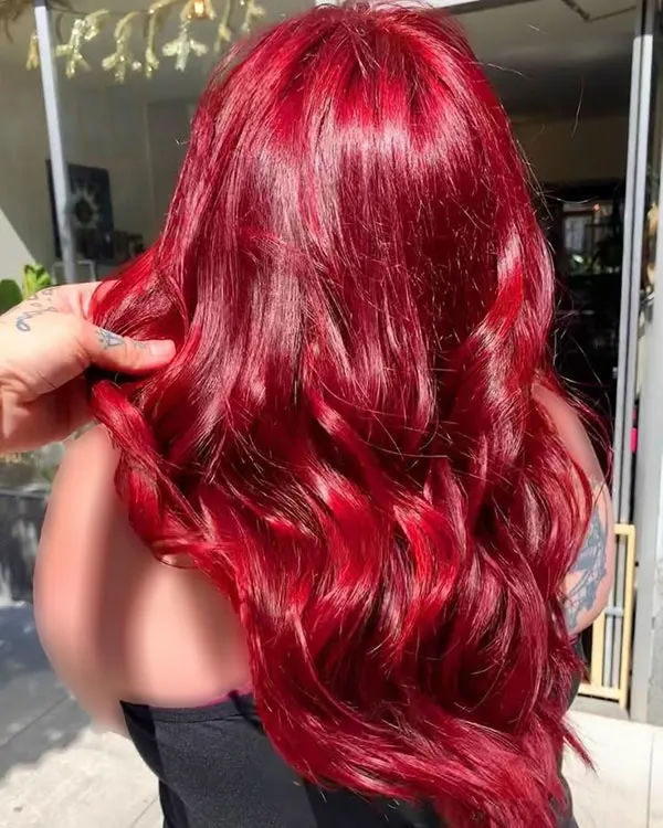 Ruby burgundy hair color 1