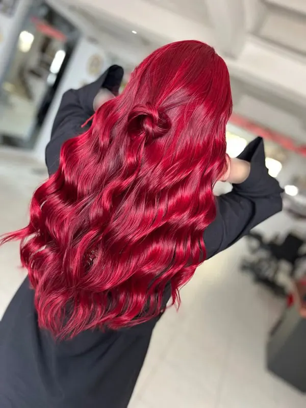 Ruby burgundy hair color 13