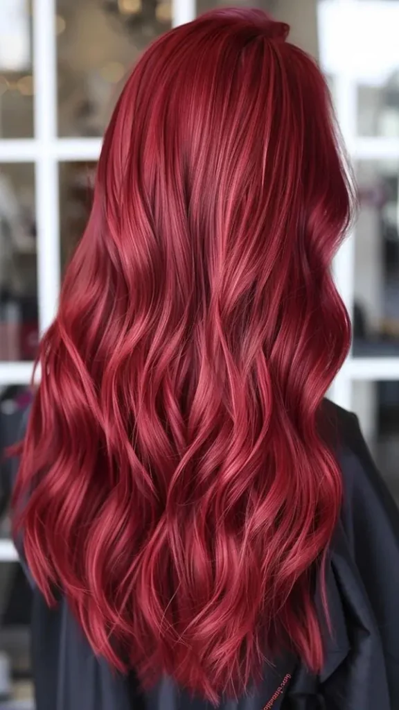 Ruby burgundy hair color 14