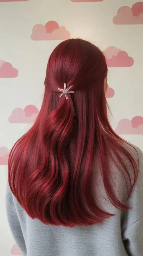 Ruby burgundy hair color 18