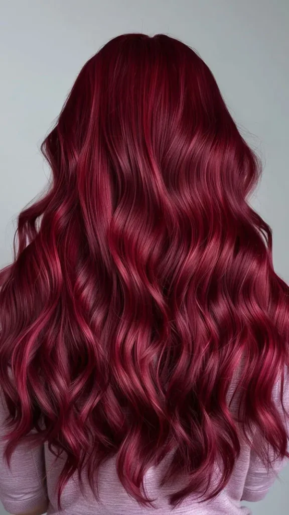 Ruby burgundy hair color 21