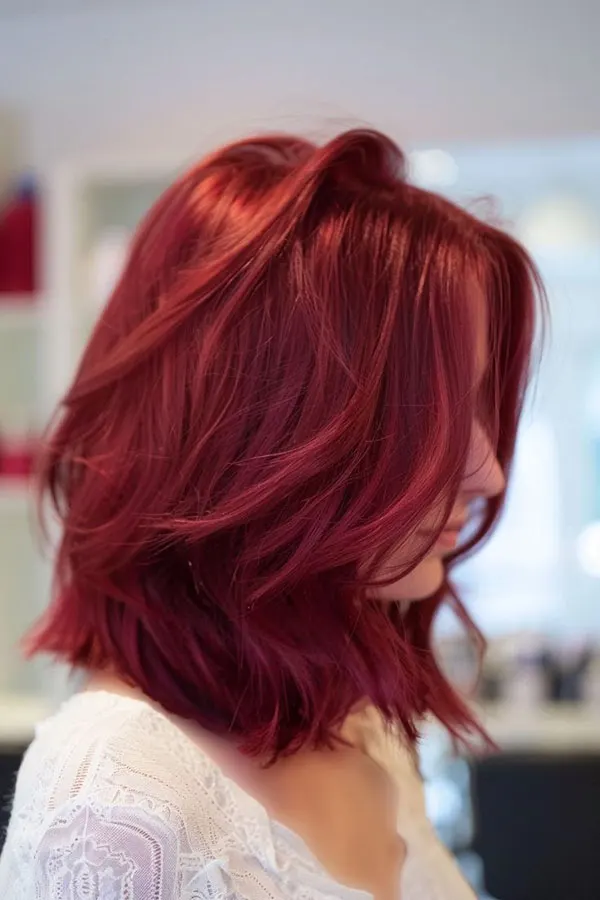 Ruby burgundy hair color 26