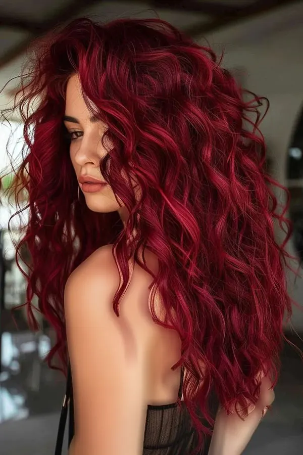 Ruby burgundy hair color 29