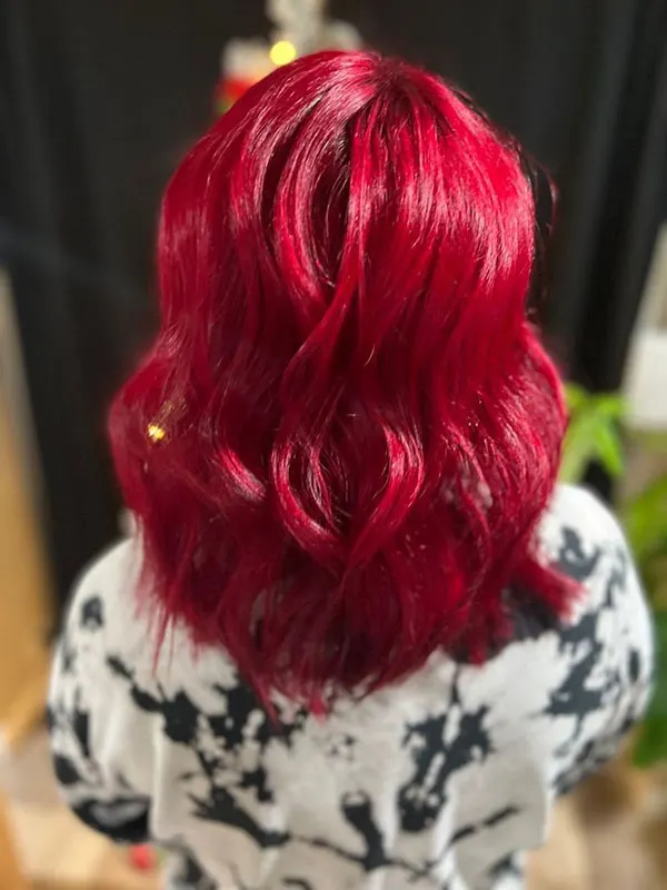 Ruby burgundy hair color 3