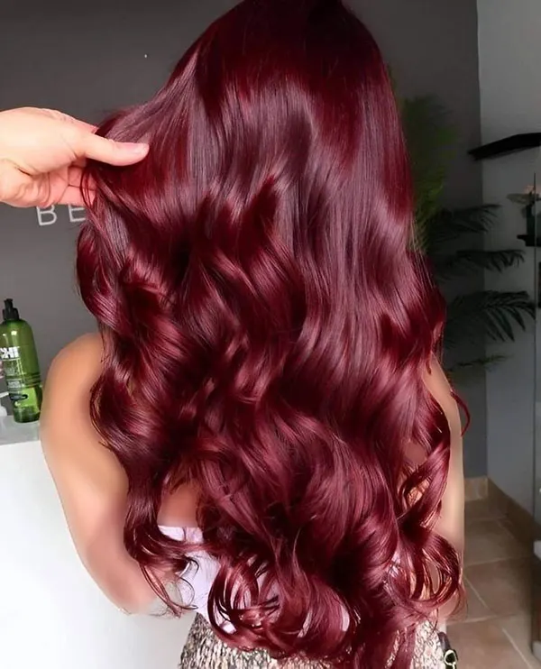Ruby burgundy hair color 30