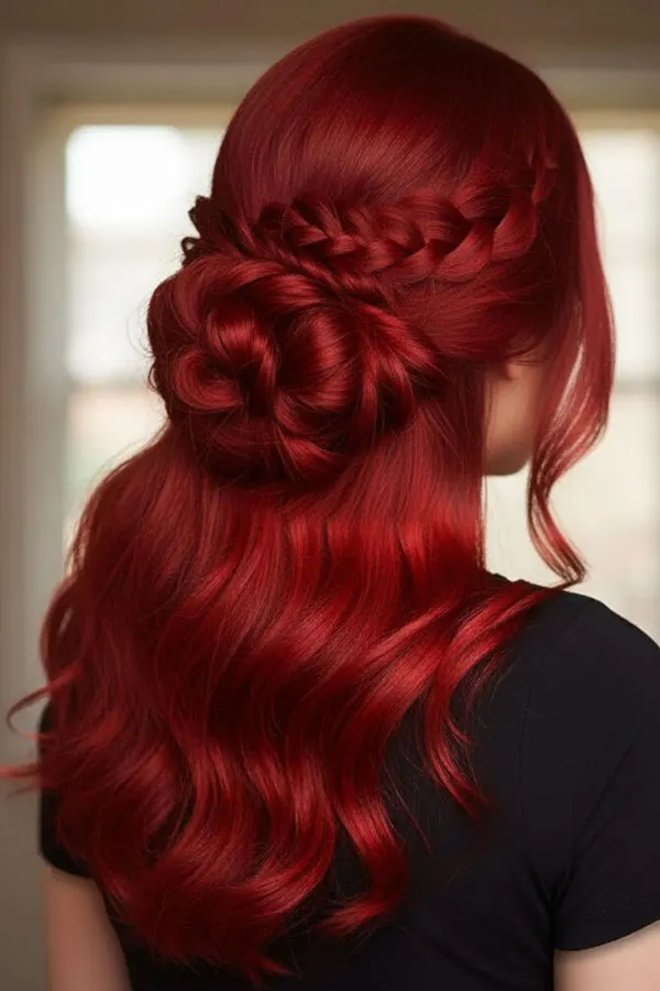 Ruby burgundy hair color 6