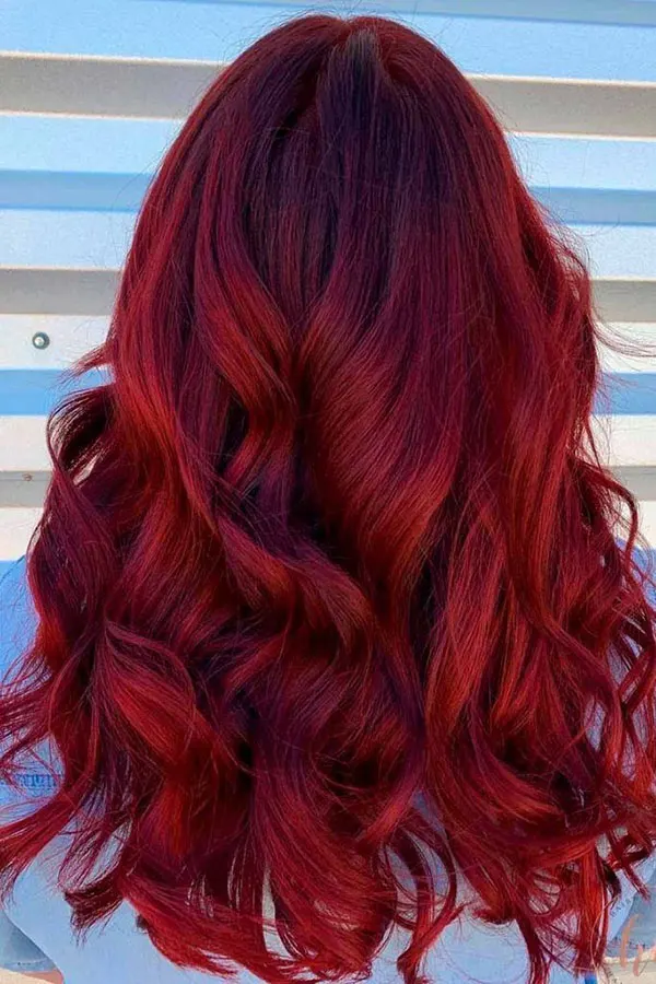 Ruby burgundy hair color 8