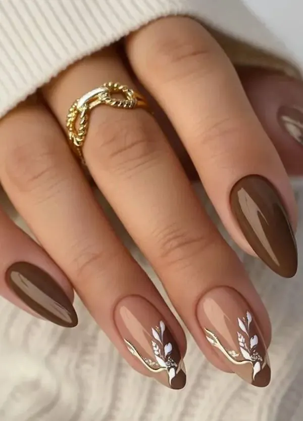 Short almond nail style 11
