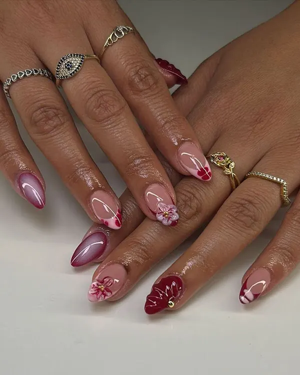 Short almond nail style 27