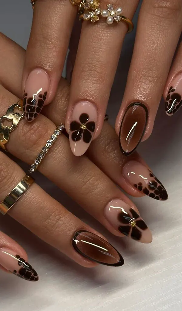 Short almond nail style 8