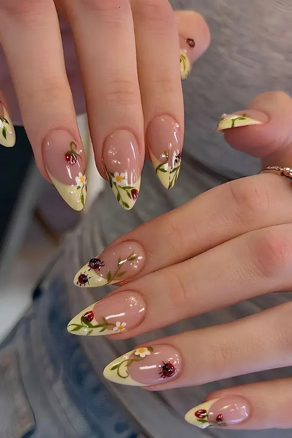 Short almond nail style 9