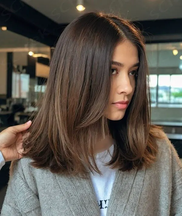 Short hairstyle for girls to the shoulders 18