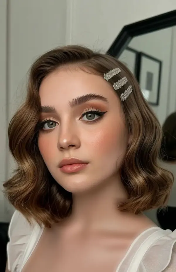 33 مدل مو کوتاه مجلسی زنانه شیک | ترند مهمونیهای 2026 20 Short party hairstyle for women 19