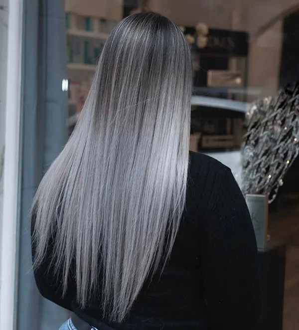 Simple smoky hair color 10