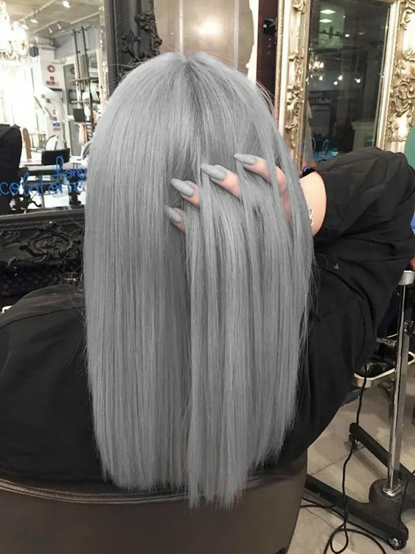 Simple smoky hair color 11