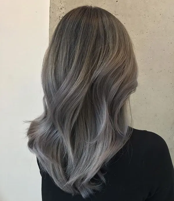 Simple smoky hair color 12