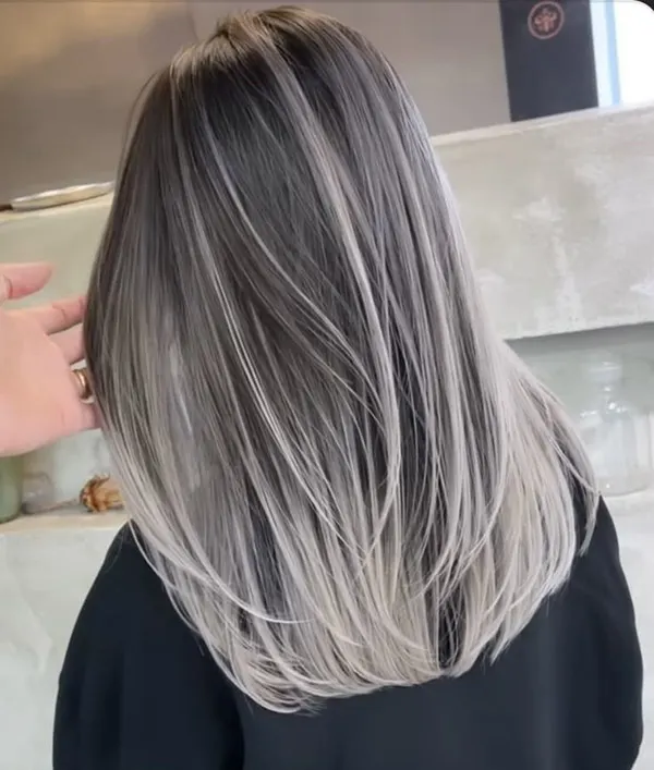Simple smoky hair color 13